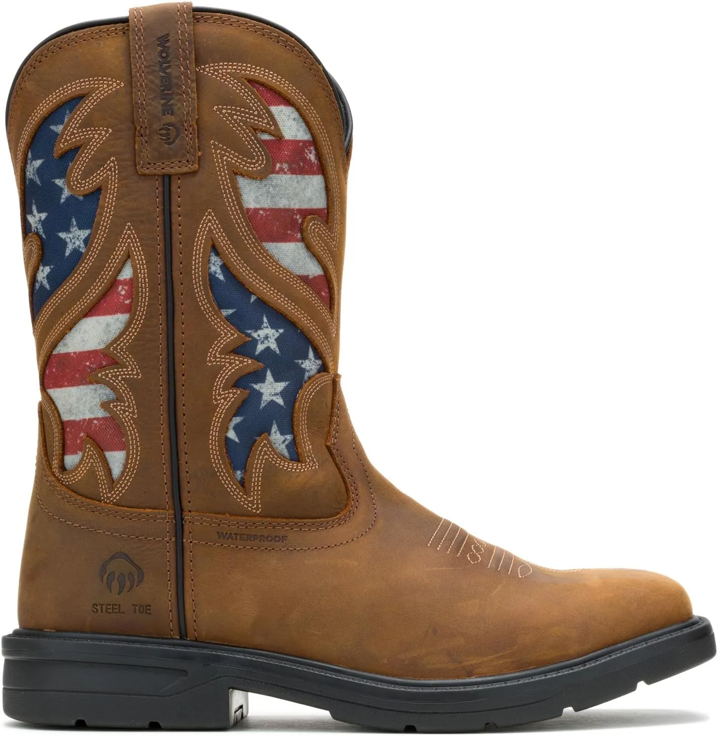 Wolverine Men's Rancher Flag Steel Toe Wellington Construction Boot