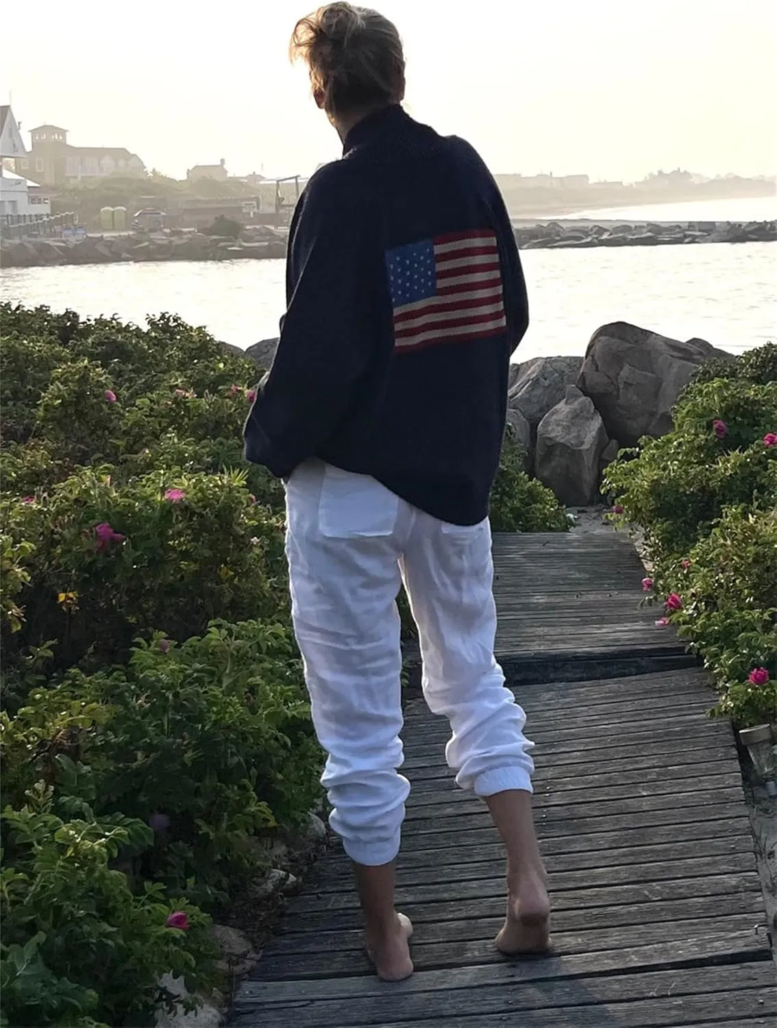 Women Y2k American Flag Pattern Sweater Solid Color Fourth of July Cardigan Patriotic Knic USA Button Front Top