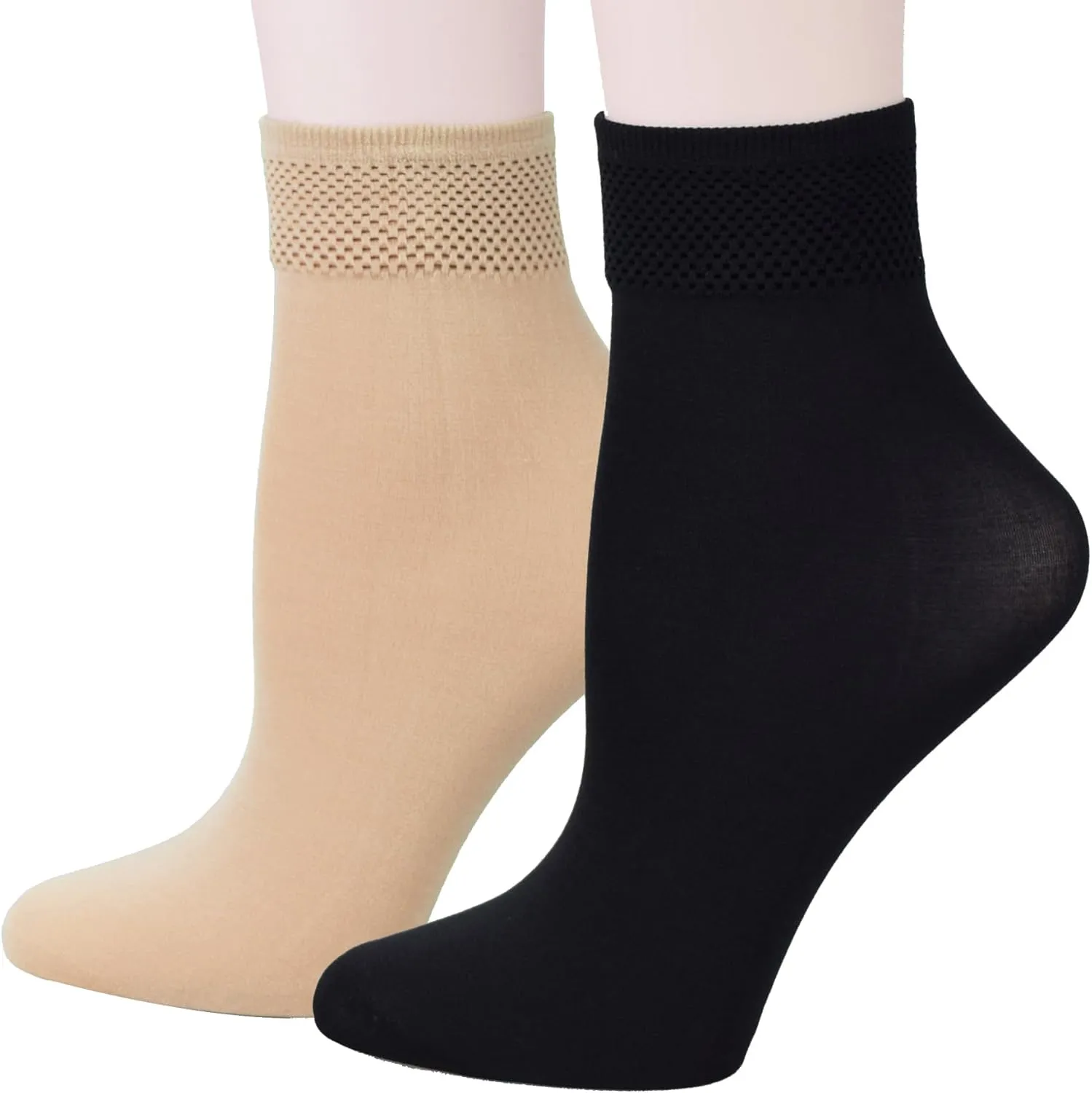 Women's 10-12 Pairs Modal Opaque Ankle High Tights Hosiery Socks
