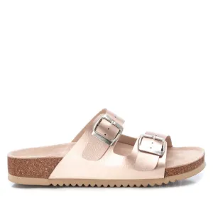 Women's Double Strap Buckle Sandals By XTI_141347_Gold