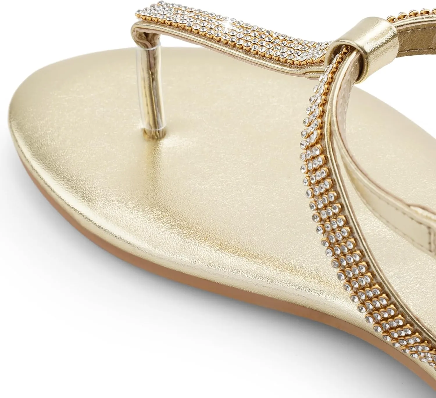 Women's Dressy Sandals Flat Glitter Comfortable Slides Rhinestone Sandals for Women Ladies Fashion Shoes