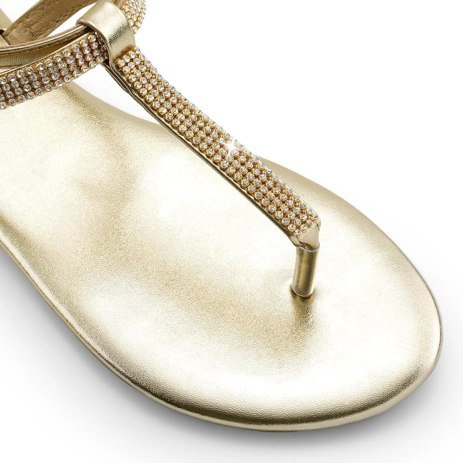 Women's Dressy Sandals Flat Glitter Comfortable Slides Rhinestone Sandals for Women Ladies Fashion Shoes
