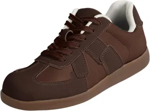 Womens Fashion Sneakers Casual Retro Walking Shoes Comfortable Lace-Up Skate Shoes with Arch Support