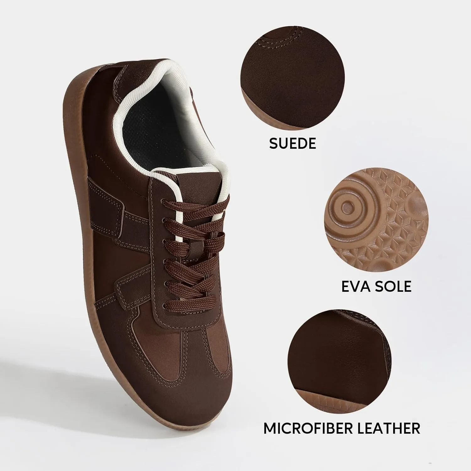 Womens Fashion Sneakers Casual Retro Walking Shoes Comfortable Lace-Up Skate Shoes with Arch Support