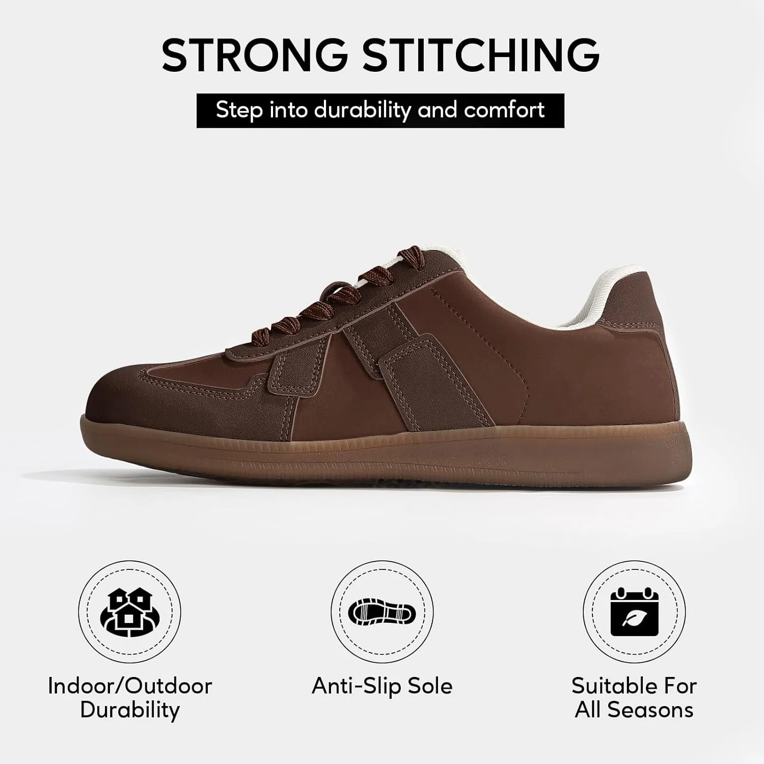 Womens Fashion Sneakers Casual Retro Walking Shoes Comfortable Lace-Up Skate Shoes with Arch Support