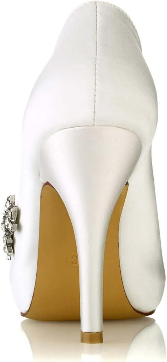 Women's On Wedding Dress Shoes Platform Pumps Open Toe Bridal Shoes Party Dress Sandles