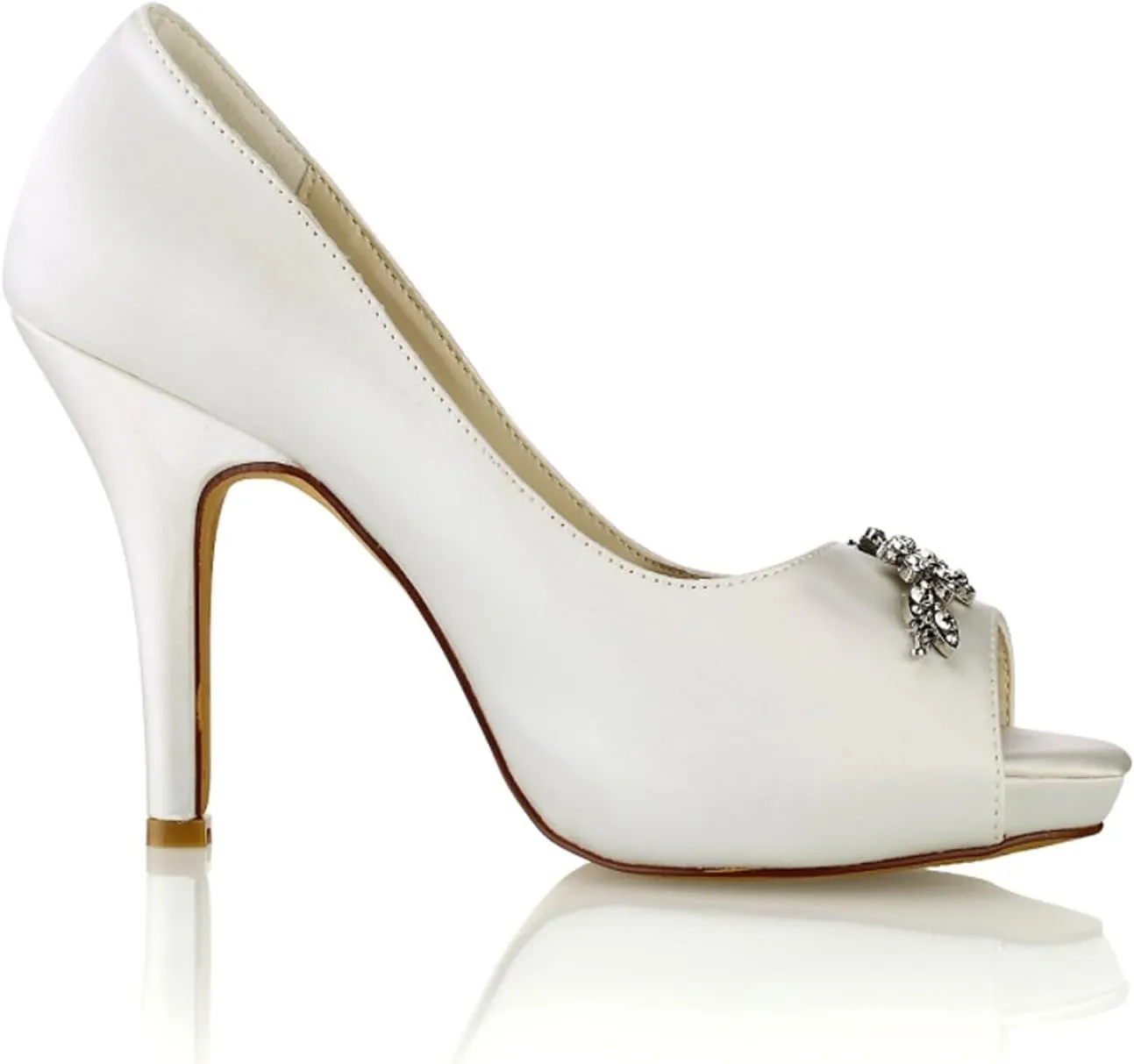 Women's On Wedding Dress Shoes Platform Pumps Open Toe Bridal Shoes Party Dress Sandles