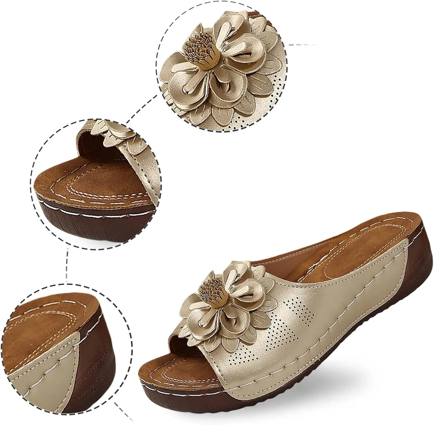 Women's Sandals Comfortable Wedge Dressy Sandals Women Summer Platform Ladies Fashion Walking Indoor Outdoor Shoe