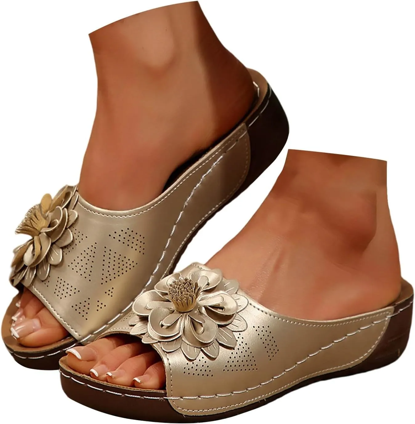 Women's Sandals Comfortable Wedge Dressy Sandals Women Summer Platform Ladies Fashion Walking Indoor Outdoor Shoe