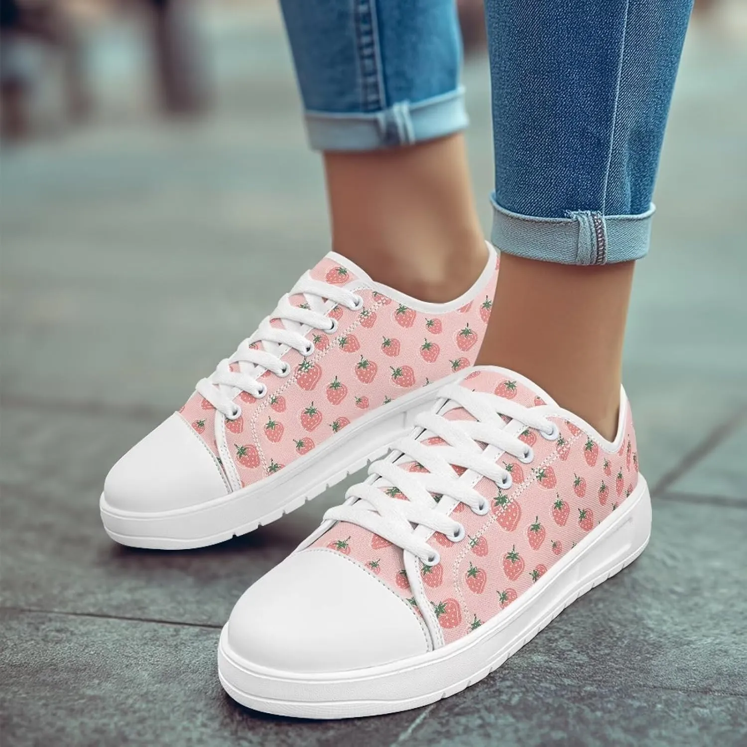 Women’s Slip on Canvas Shoes Classic Arch Support Sneakers Loafers Shoes Casual Fashion Low-Top Slip Ons US 5.5-13.5