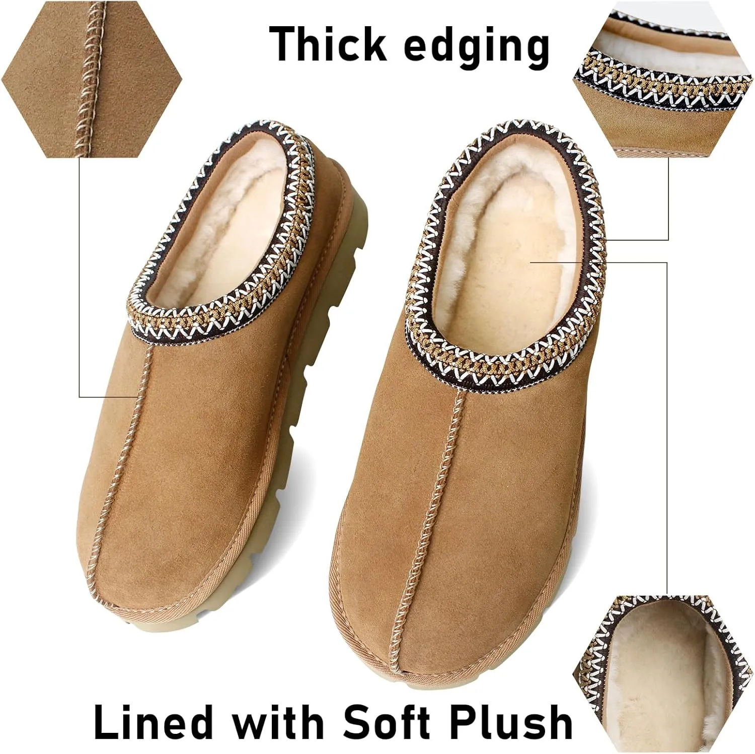 Women's Slippers Platform Mini Boots Winter Suede Short Ankle Boot Comfy Fur Fleece Warm Slippers Shoes For Outdoor