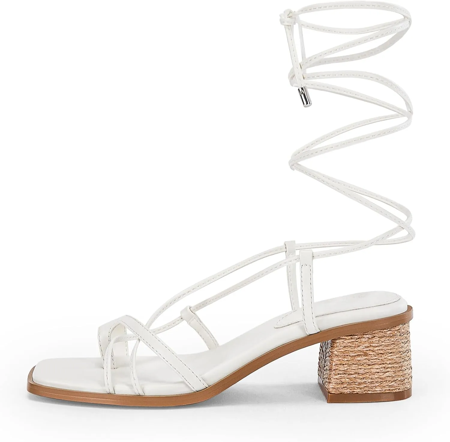Womens Strappy Heels Thong Gladiator Flat Sandals Dressy Summer Low Chunky Block Heeled Roman Shoes