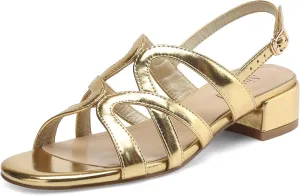 Women's Strappy Sandals Square Open Toe Low Block Heels Ankle Strap Heel for Women Dress Shoes