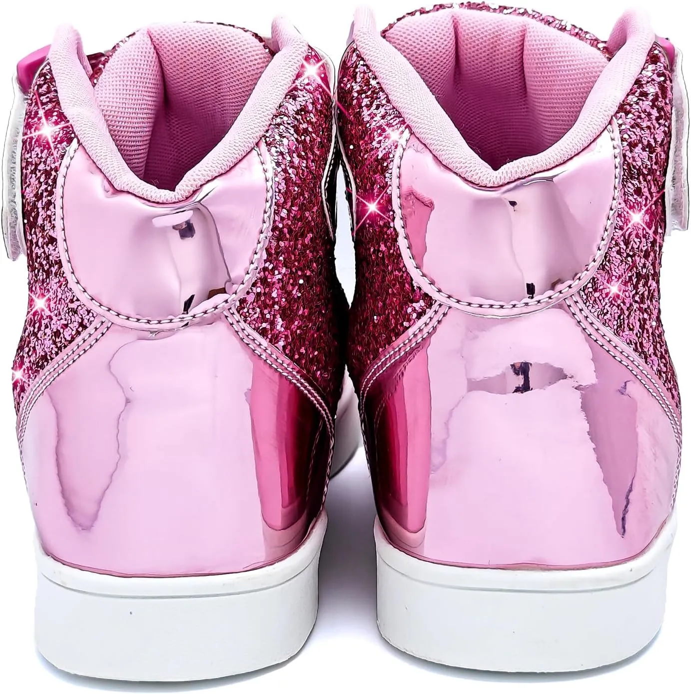 Wooowyet Glitter Shoes Kids High Top Sneakers for Boys Girls Gift Party Birthday Christmas Halloween