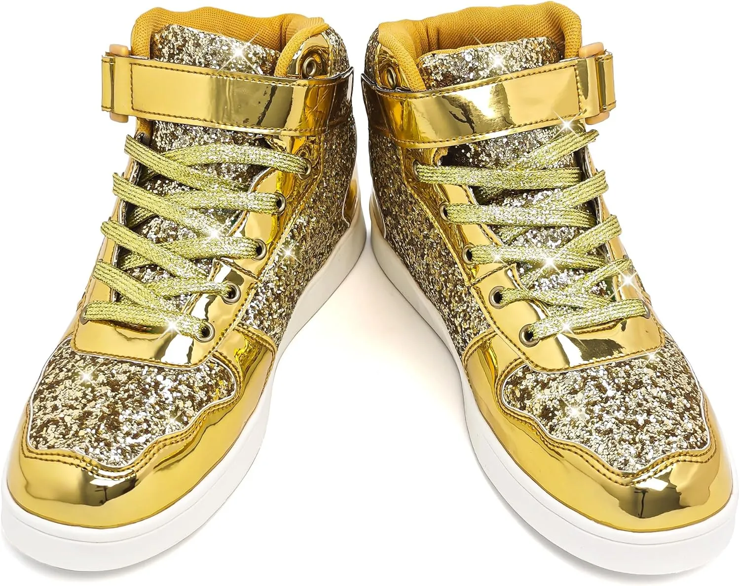 Wooowyet Glitter Shoes Kids High Top Sneakers for Boys Girls Gift Party Birthday Christmas Halloween