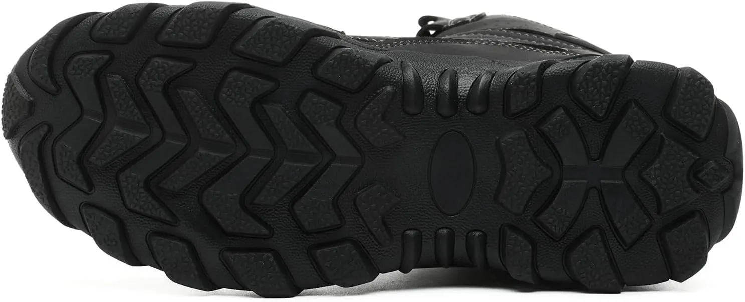 Work Boots for Men Comfortable Steel Toe Boots，Indestructible Industrial & Construction Safety Shoes Non Slip Mens Composite Toe Boots