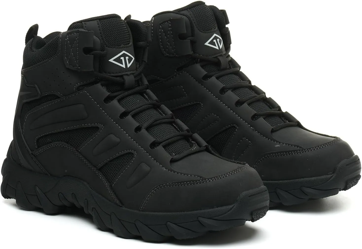 Work Boots for Men Comfortable Steel Toe Boots，Indestructible Industrial & Construction Safety Shoes Non Slip Mens Composite Toe Boots