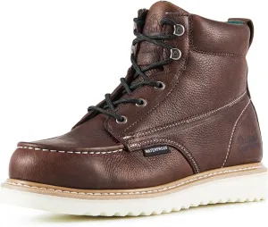 Work Boots for men Waterproof Comfortable 6" Full Grain Tumbled Leather Goodyear Welt Slip and Oil-Resistant STEEL/SOFT Toe Construction Boots G6192D_G6158ST_G6282D_G6258ST