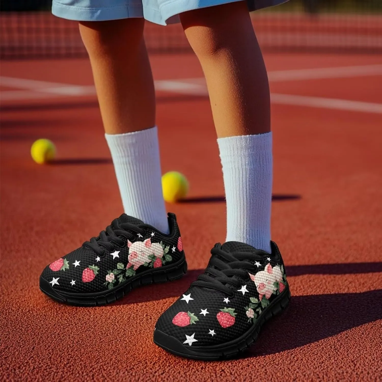 Xoenoiee Boys Girls Tennis Running Shoes Lightweight Breathable Sneakers for Kids