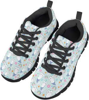 Xoenoiee Boys Girls Tennis Running Shoes Lightweight Breathable Sneakers for Kids