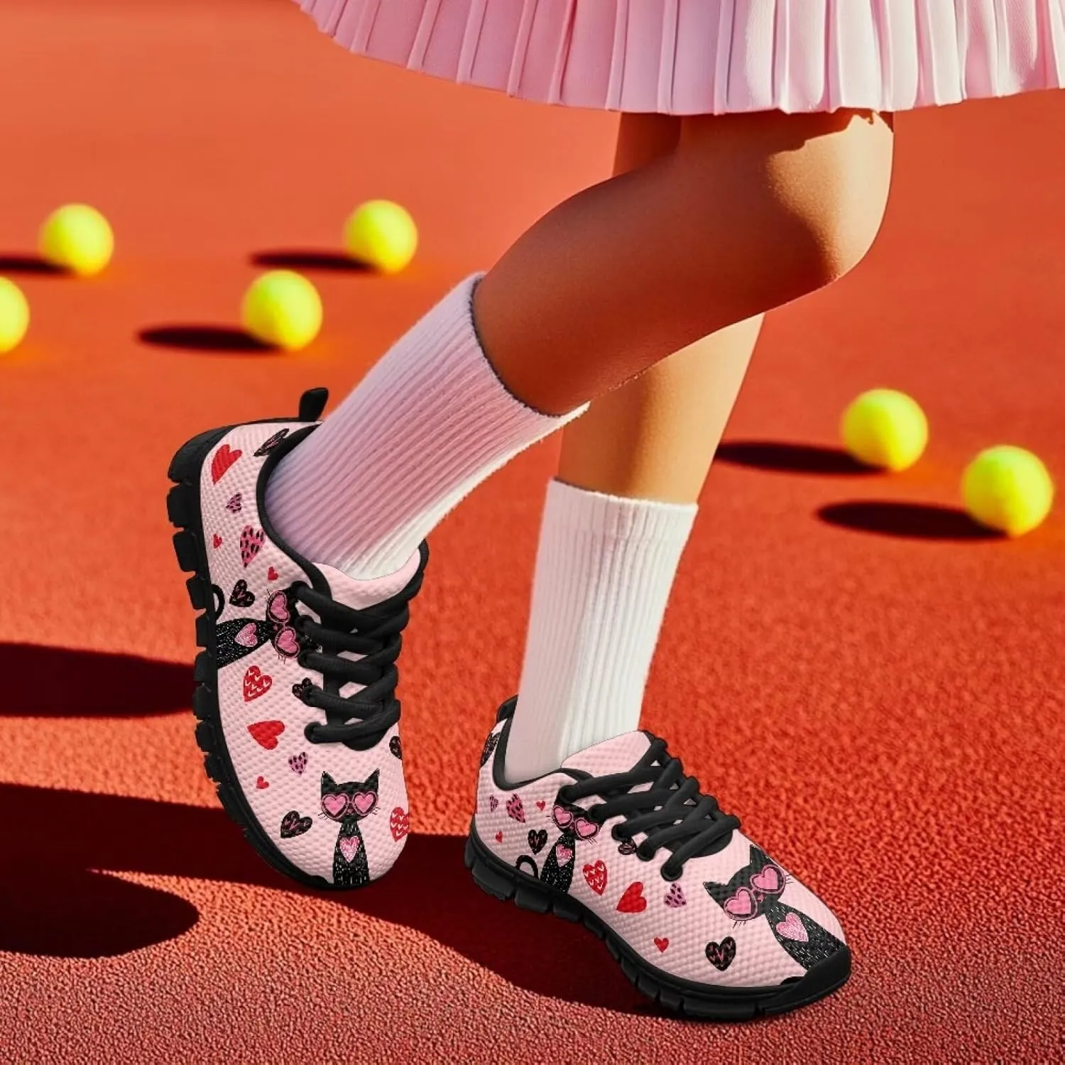 Xoenoiee Boys Girls Tennis Running Shoes Lightweight Breathable Sneakers for Kids