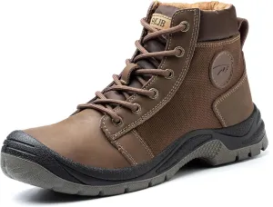 XUNRUO Steel Toe Boots for Men and Women, Work Safety Lightweight Sneaker Industrial and Construction Breathable Shoes