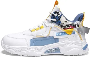YAXE Men’s High Top Chunky Sneakers Running Sports Shoes