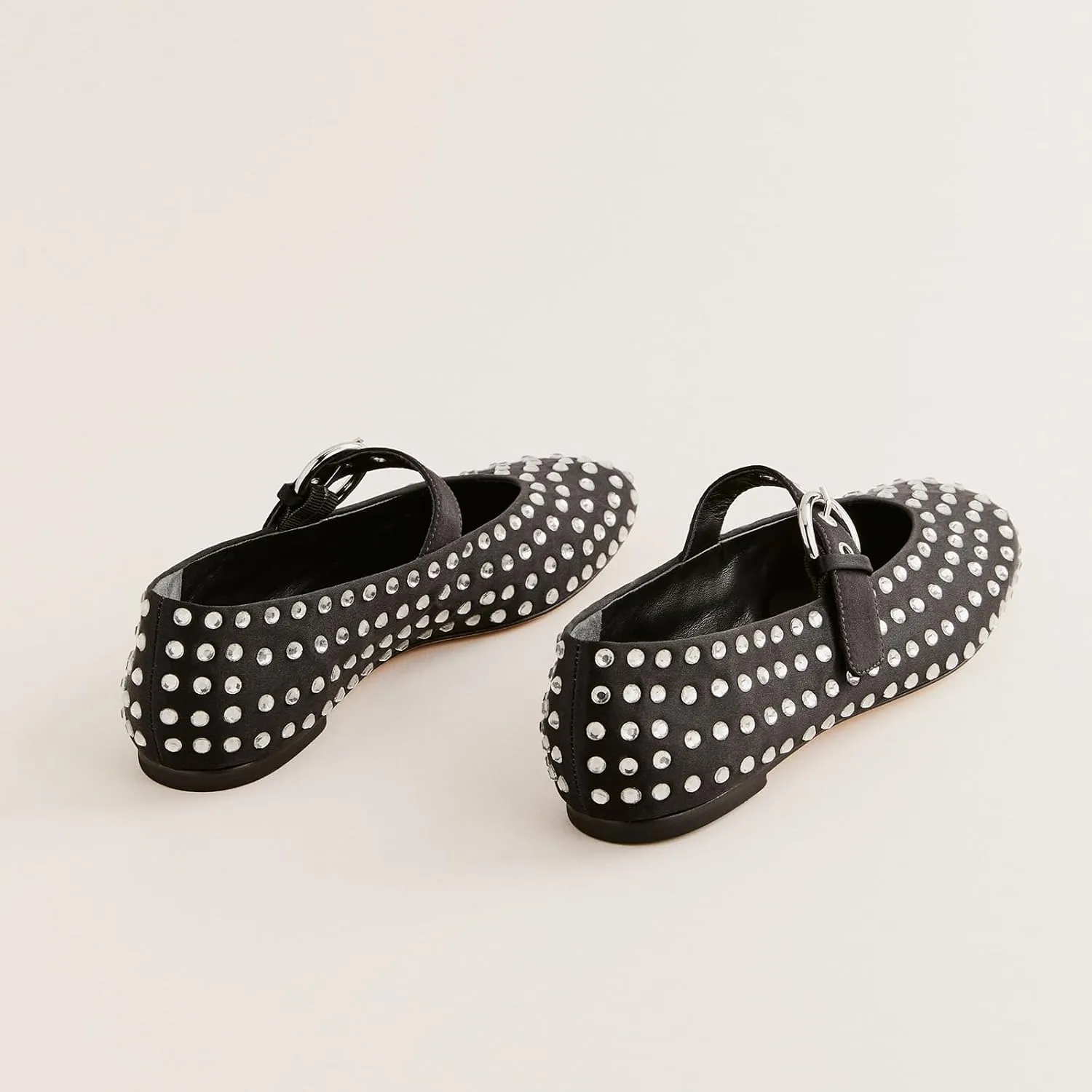 Yishaweiqi Womens Ballet Flats Buckle Strap Mary Jane Flats Comfortable Ballerina Shoes Slip-on Casual Shoes