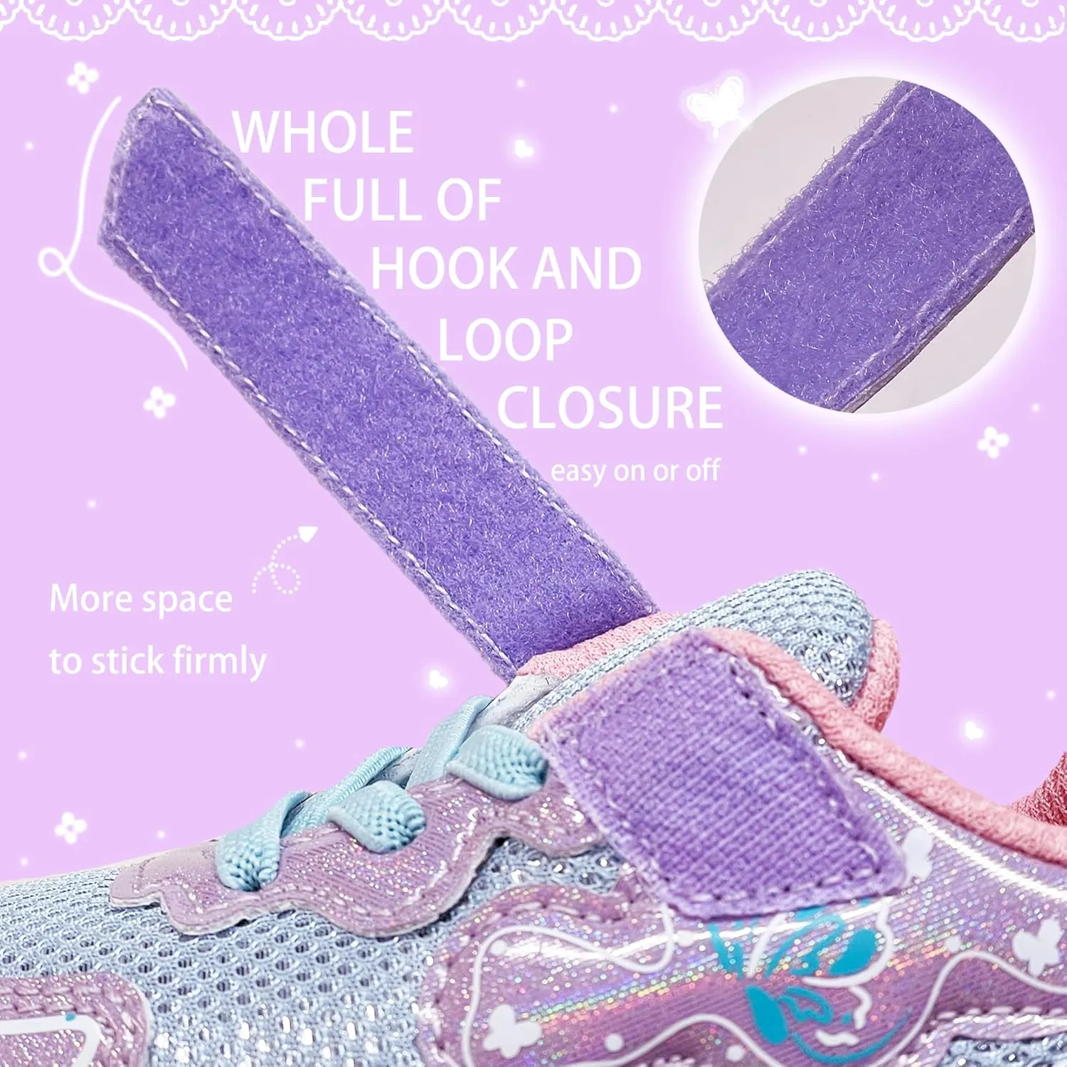 ZKA Toddler Light Up Shoes for Girls Boys Size 5 to Size 13 Sparkle Walking Running Tennis Casual Fashion Sport