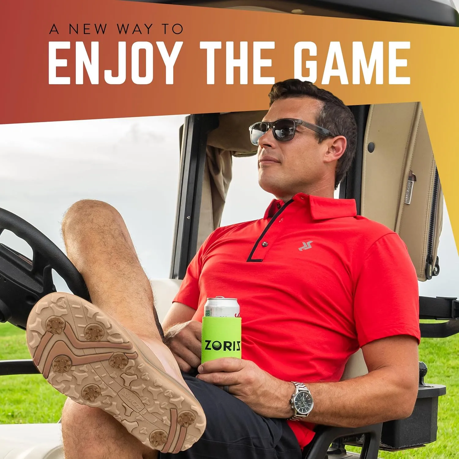 ZORIZ Collegiate Series Golf Sandals for Women and Men, Thong Flip Flops With Removable Spikes, Golf Footwear With Deeper Heel Cup and Higher Sidewalls