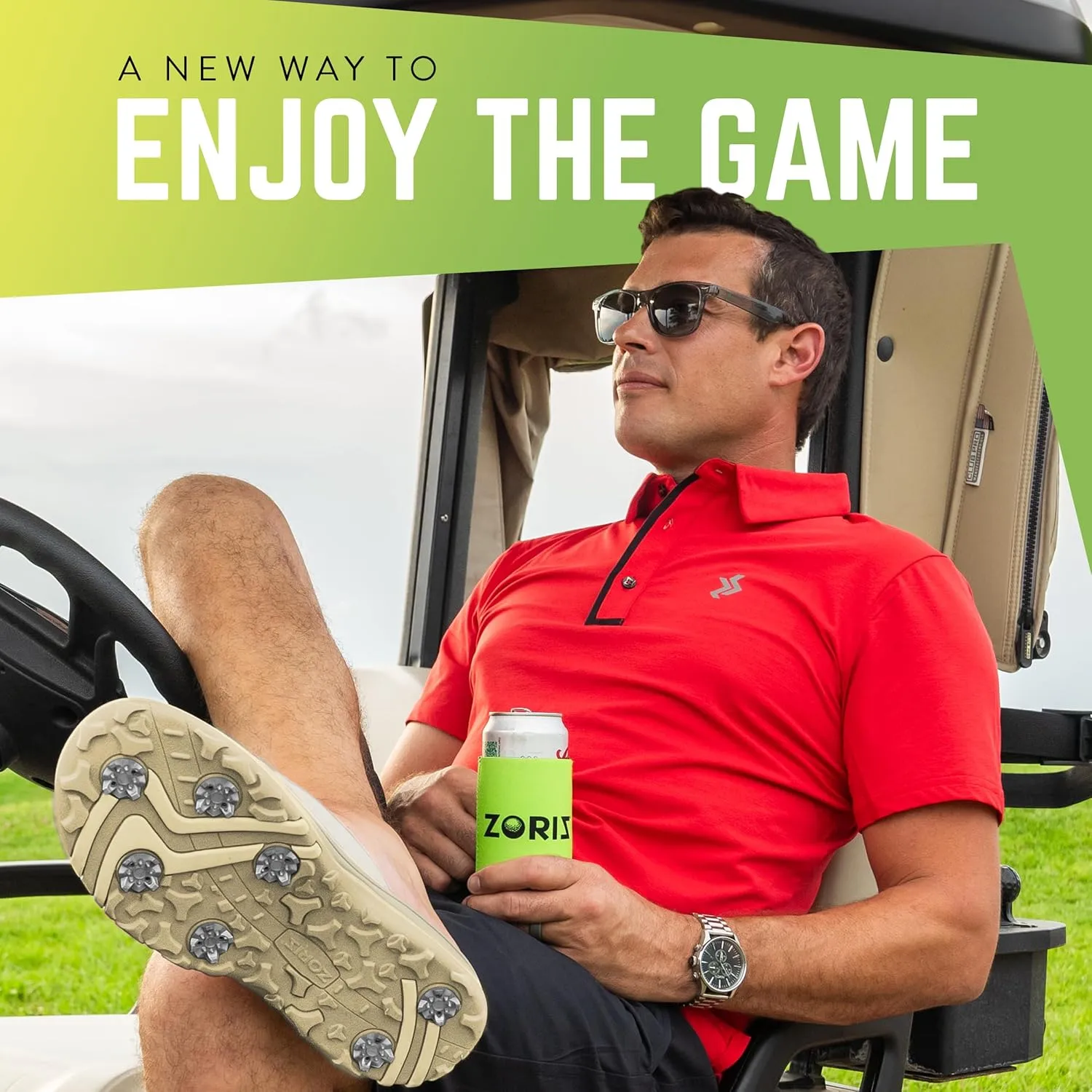 ZORIZ Next-GEN Golf Sandals for Women and Men, Golf Thong Flip Flops With Removable Soft Spikes, Golf Footwear With Deeper Heel Cup and Higher Sidewalls