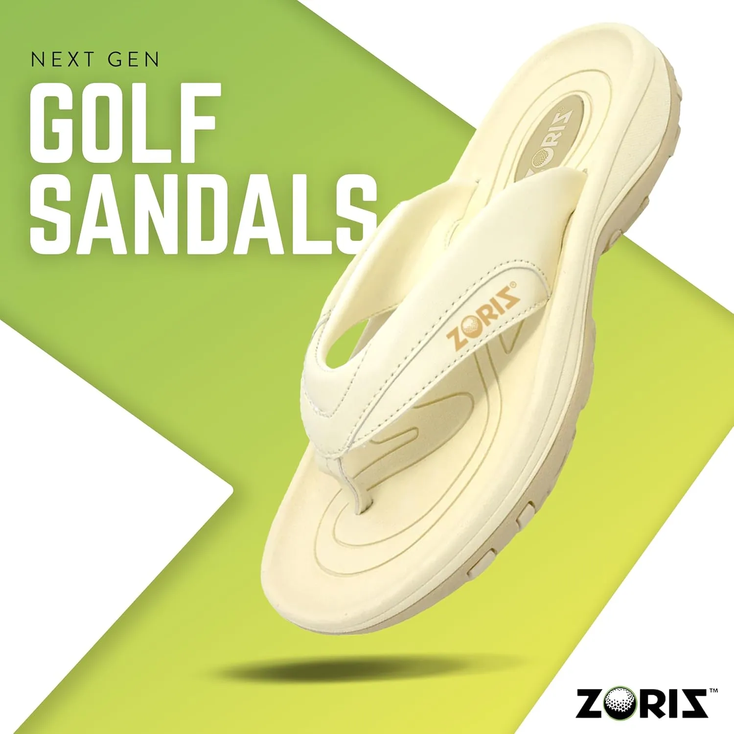 ZORIZ Next-GEN Golf Sandals for Women and Men, Golf Thong Flip Flops With Removable Soft Spikes, Golf Footwear With Deeper Heel Cup and Higher Sidewalls