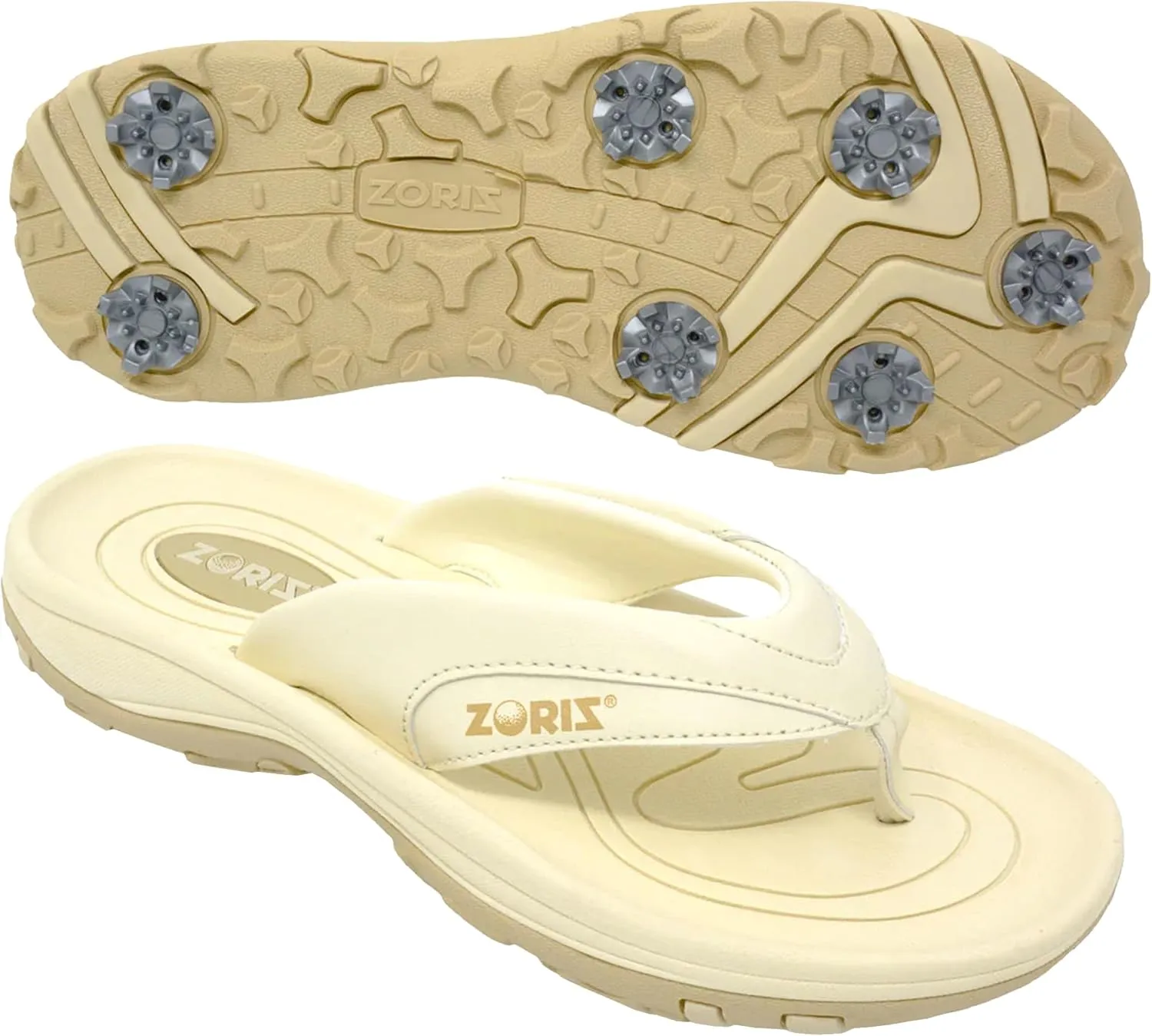 ZORIZ Next-GEN Golf Sandals for Women and Men, Golf Thong Flip Flops With Removable Soft Spikes, Golf Footwear With Deeper Heel Cup and Higher Sidewalls
