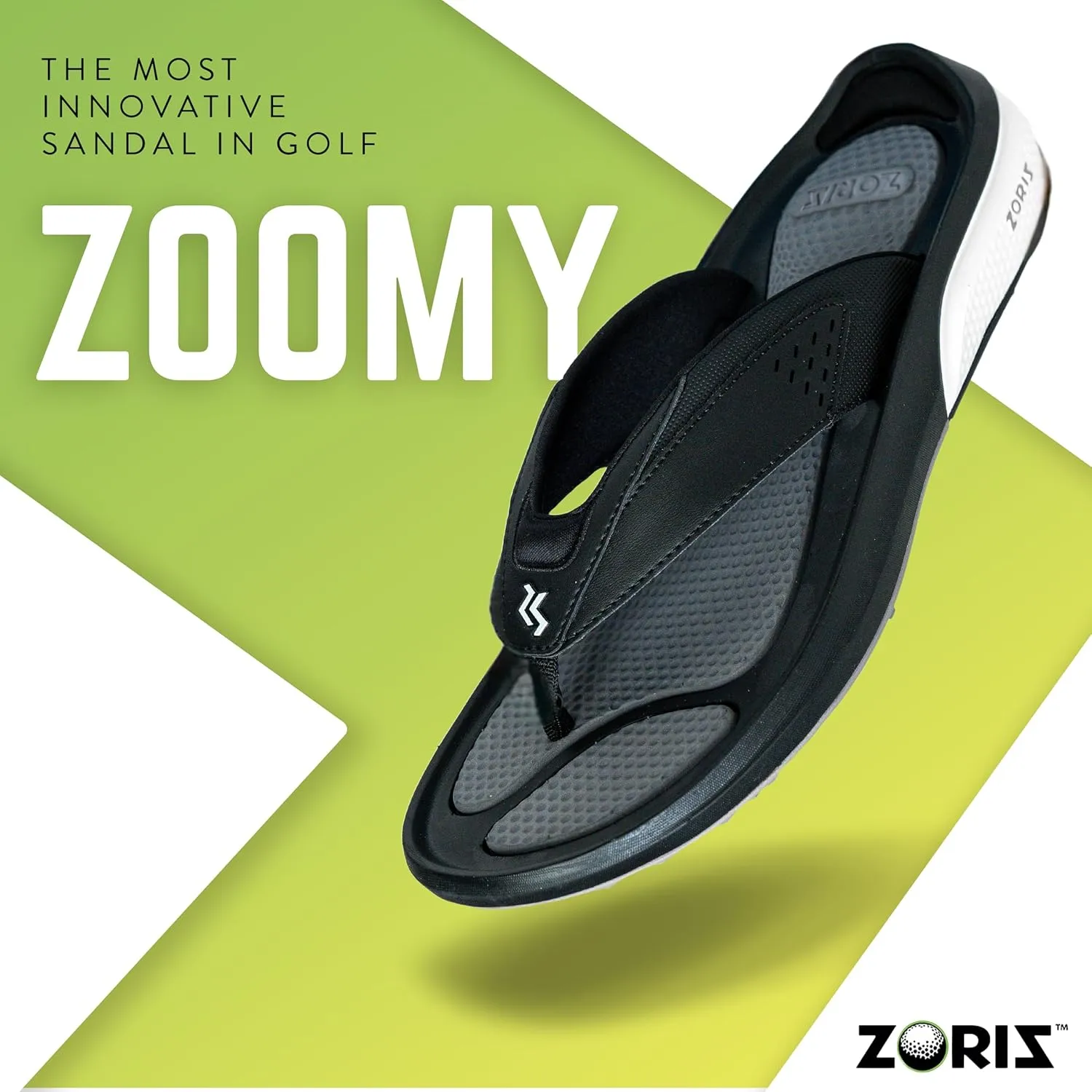 ZORIZ Zoomy Golf Sandals - Unisex Golf Flip Flops With Removable Tornado Golf Cleats - Mens and Womens Sandals for Walking, Beach, or Sports